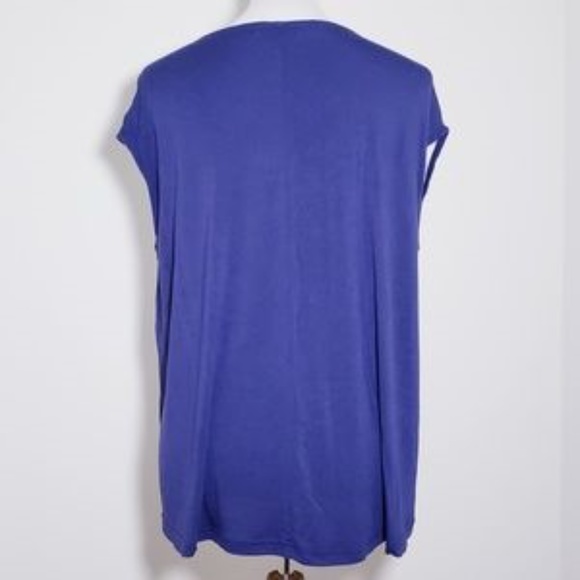 ♡MONNARI purple/white leaf print top ✔large - Picture 2 of 6